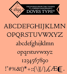 Beispiel einer Doves Type-Schriftart #1